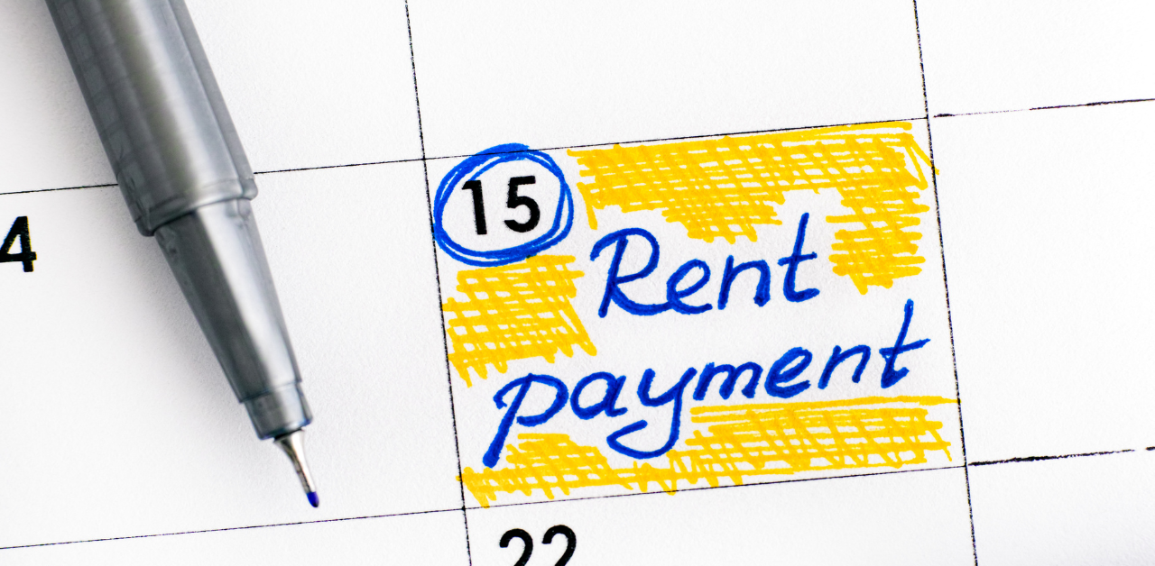 Calendar reminder marked for rent payment due date