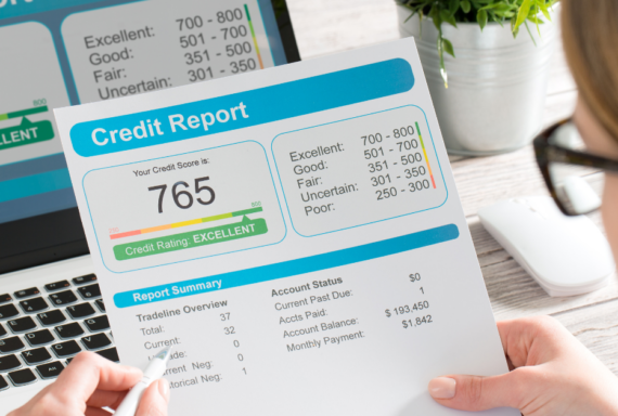 Credit Report with Excellent Rating