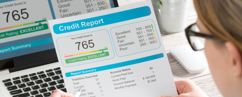 Credit Report with Excellent Rating